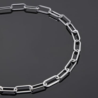 UMAOKANG 6.6 Feet Stainless Steel Chains for Jewelry Making Paperclip Link Craft Chain Roll with Jump Rings and Lobster Clasps - color: Paperclip Silver