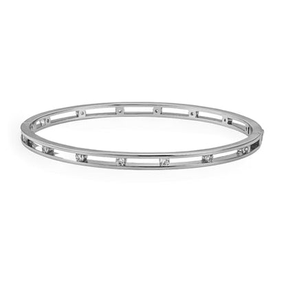 Bangle Bracelets for Women, Dainty Delicate Stacking CZ Diamond Bracelet, 18K Gold Plated Silver, Gold Jewelry, Mother’s Day Gifts for Mom - style: 02-Silver Lace Diamond
