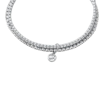 Michael Kors Silver-Tone Bracelet for Women; Bracelets; Jewelry for Women - color: Silver Stretch