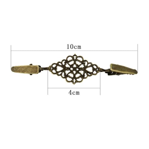 Retro Sweater Clips Fasteners Flower Pattern Cardigan Dress Shirts Collar Brooch Back Cinch Clip For Women Girls - color: Gold, size: onesize