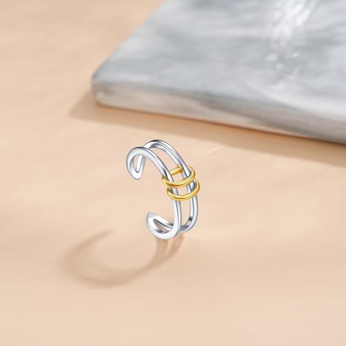 Toe Rings for Women- 925 Sterling Silver Adjustable Toe Ring Hypoallergenic Open Band Toe Rings Dainty Summer Beach Foot Jewelry Gifts