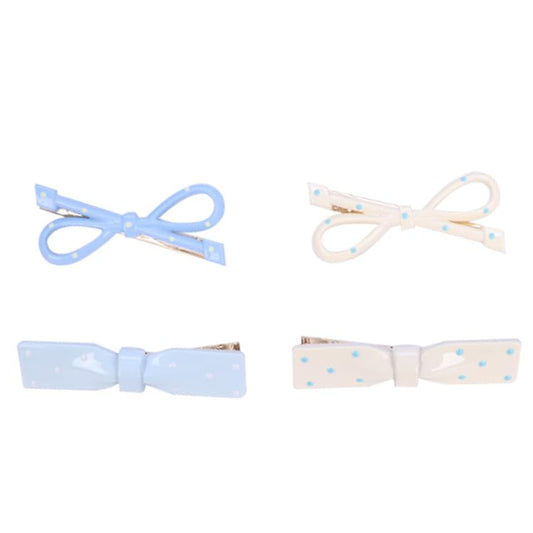 Hair Clips for Women, Acrylic Resin Hair Accessories set with Hairbands Colored Hair Ties, Flower, Rainbow, Little Bear Clips Cute pattern for Birthday Prom (4pcs yellow blue) - color: 4pcs yellow blue