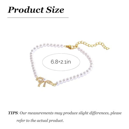 Pearl Bracelets for Women Dainty Gold Pearl Stretch Stackable Bracelet Bridesmaid Wedding Jewelry Gifts Prom Wedding Guest Dress - color: G:Gold Pearl Bracelet