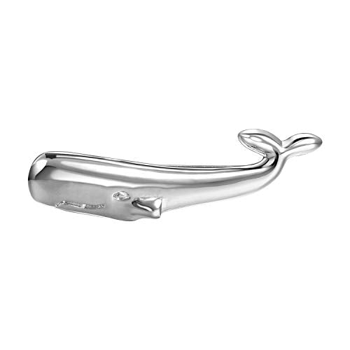 Yoursfs Novelty Marine Animals Tie Clip for Men Shark Whale Unique Cool Personalized Business Tie Bar Pin Jewelry for Valentine's Day Gifts - style: Silver Whal