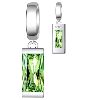 Helonley Birthstone Charms for Charms Bracelet: Birth Stone Charms | 925 Sterling Silver Birth Stone Bead Charms for Bracelets and Necklaces, Christmas Birthday Gifts for Mom and Wife - color: Aug.