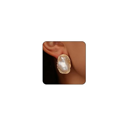Baroque Pearl Earrings for Women Irregular Pearl Dangle Earrings Vintage Dangle Earring Bridal Wedding Jewelry - style: Style 4