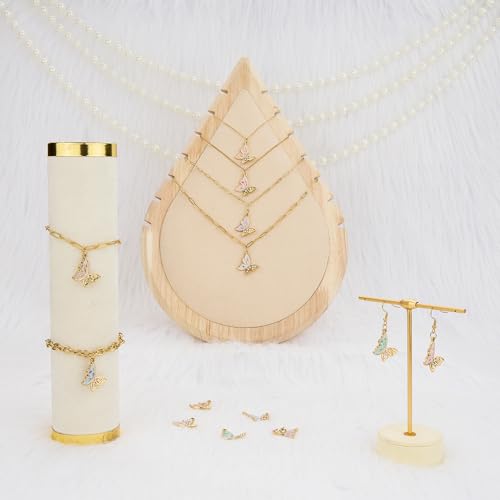 UMAOKANG 8pcs Colorful Enamel Butterfly Charm Bulk, Gold Plated Stainless Steel Jewelry Making Charms with Jump Rings - color: Butterfly