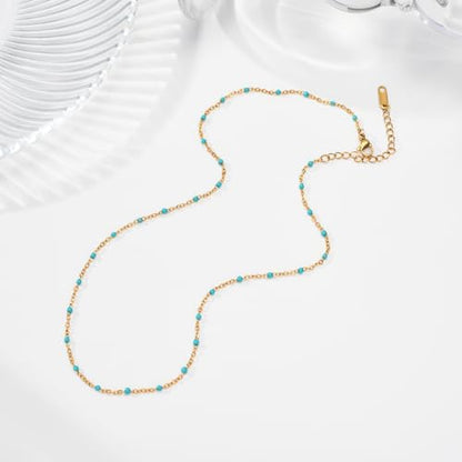 Gold Cross Women's Necklace 18K Gold Plated Stainless Steel Handmade Pearl Necklace Gold Paperclip Necklace, Fashion Jewelry Gifts - style: easiest