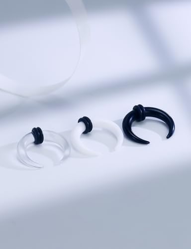 14-00G Ears Gauges Tunnels Plugs for Women Acrylic Buffalo Pincher Ear Gauge Septum Stretching Kit Nose Piercing Kit Earring Expander Stretcher Earrings Piercing Jewelry for Women Men - style: 6G Tapers