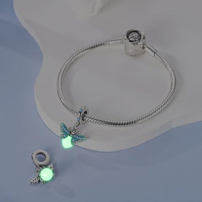14K Gold Plated Charms for Bracelets Necklace Star Moon Cross Beads Woman | 925 Sterling Silver Charms Butterfly Cute Cat Dog Evil Eye Lucky Bracelet Beads Aesthetic Peandant Jewelry Gift for Mom - color: blue 1