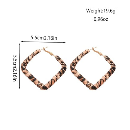 Gold Large Hoop Earrings Lightweight Chunky Gold Earrings Big Hoop Earrings for Women Silver Chunky Earring Gold Statement Earring Fashion Trendy Jewelry - style: C - Leopard