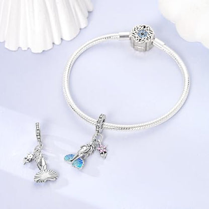 Hapour 925 Sterling Silver Charm for Bracelet Necklace Women Pendant Beads | Virgin Mary Charm, Religious Cross Heart Dragon European Jewelry Mom Charm - color: Birth of Venus