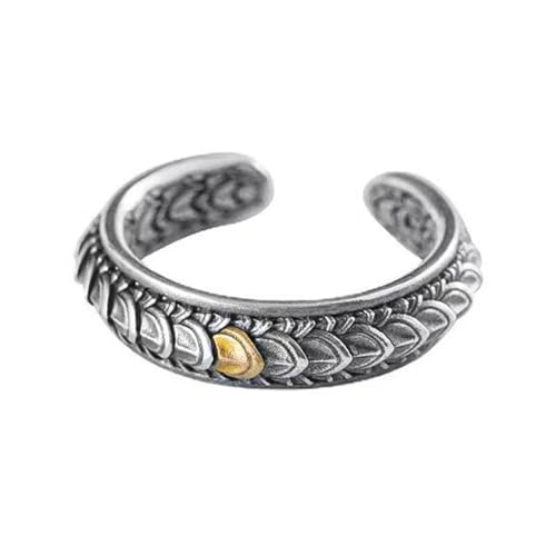 925 Sterling Silver Ring Minimalist Adjustable Rings Band Handmade Rings for Women Girls - color: Color 18