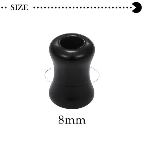 6G-50mm Acrylic Thin Black Gauges for Ear lightweight Tunnels Black Double Flared Ear Flesh Plugs Tunnels Earrings for Women Men - color: 0G = 8mm