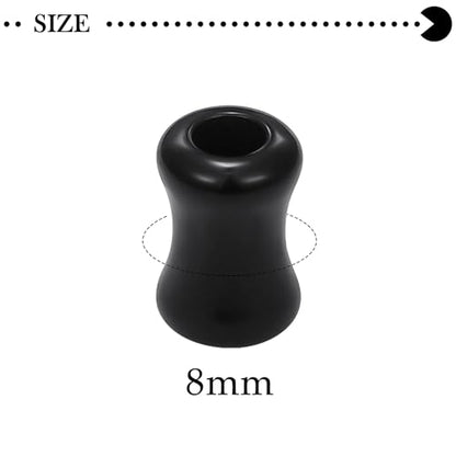 6G-50mm Acrylic Thin Black Gauges for Ear lightweight Tunnels Black Double Flared Ear Flesh Plugs Tunnels Earrings for Women Men - color: 0G = 8mm