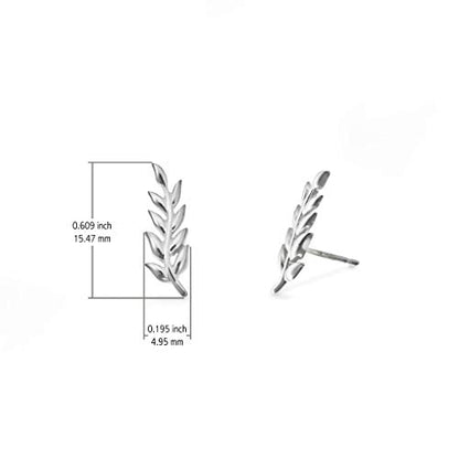 Boma Jewelry Sterling Silver Branch Ear Crawler Earrings