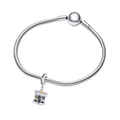 925 Sterling Silver Charms for Bracelets and Necklaces Lipstick and Perfume High Heels Dangle Pendants Heart Butterfly Bead Charms Halloween Christmas Gift for Womens - style: Carousel Dangle