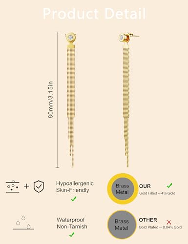 Carffordo 3Pcs Ear Cuffs Non Piercing for Women, Dainty Clip on Earrings | Trendy 14K Gold Plated Ear Cuff with Cubic Zirconia, Fake Piercing Cartilage Earrings, Lightweight Jewelry for Daily Wear - color: Dangle-Gold