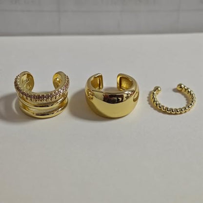 Ear Cuff Earrings for Women Chunky Ear Cuffs Non Piercing | Clip on cartilage earrings helix fake earrings jewelry trendy stuff christmas gift stocking stuffers - color: I