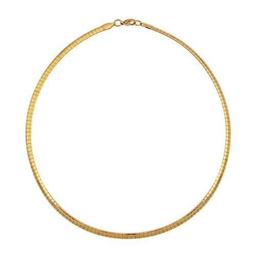 Italian Omega Chain Necklace - color: Gold, size: 4mm