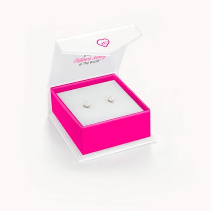 In Season Jewelry Simulated Pearl Kids Earrings – Sterling Silver