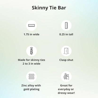 tiemart Tie Bar - style: Gold Skinny
