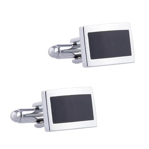 Mens Cufflinks and Studs Set 8-Piece Men's Tuxedo Cufflink and Stud Set, Formal Shirt Accessories - color: A black