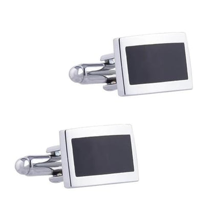 Mens Cufflinks and Studs Set 8-Piece Men's Tuxedo Cufflink and Stud Set, Formal Shirt Accessories - color: A black