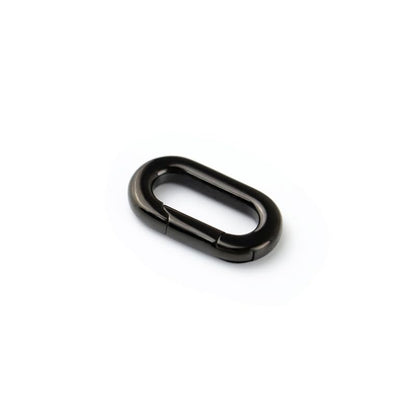 1 Pcs Oval Spring Ring Connector, Stainless Steel Keychain Clasp Hardware for Key Rings & DIY Crafts(Black(1.25cm) - color: Black-A