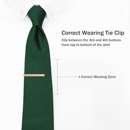 Tie Clip for Men, TAIGRAMA Tie Bar and Tie Pin Clip for Skinny Ties Gold Rose Gold Silver Black, Unique Mens Tie Clip Tie Clasp Suitable for Wedding Anniversary Business Professional and Best Gift - style: Style1-Rose Golden
