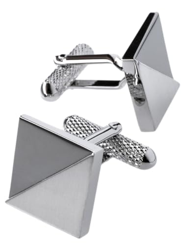 [TAVARAT] Cufflinks for Men cuff links mens Black Silver Light Gold Tps-166 - style: silver (Tps-056)