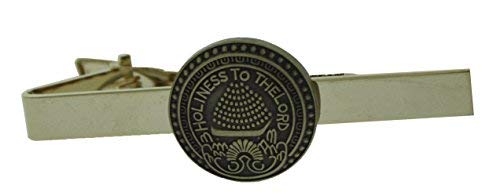 J5TB SLC Temple Doorknob Gold Tone Tie Bar Alloy Mormon One Moment In Time LDS CTR