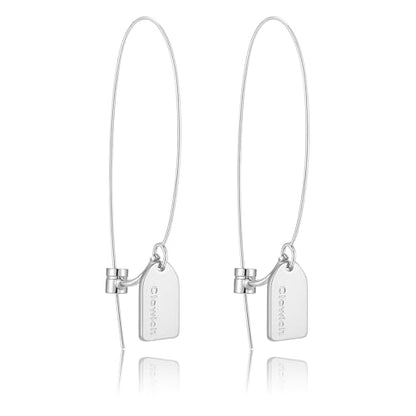 Dangle Flower Gold Earrings for Women, Trendy Statement Hoop Earrings, Gold Floral Drop Earrings Jewelry for Gifts - color: 925 silver plated