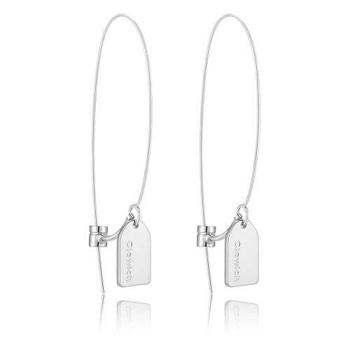 Dangle Flower Gold Earrings for Women, Trendy Statement Hoop Earrings, Gold Floral Drop Earrings Jewelry for Gifts - color: 925 silver plated