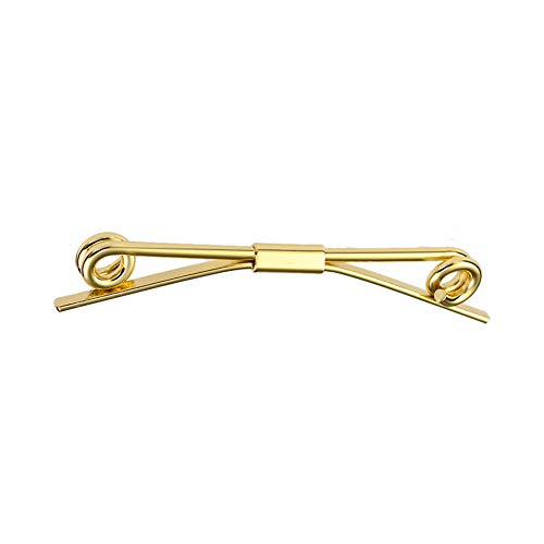 Tight Necktie Tie Clips Collar Bar Shirt Collar Stay Tie Pins Cravat Clips Silver Gold Black Tone Metal Collar Pin Jewelry Accessories for Men - color: Gold