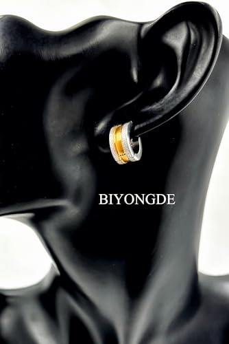 Huggie Hinged Hoop Earrings, Stainless Steel, Classic, mens womens, Cool - color: Gold,Silver