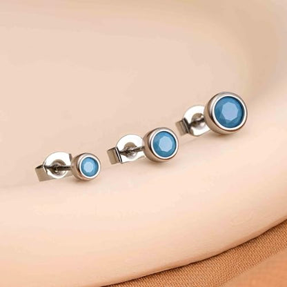 3 Pairs Mini Hoop Earrings Set Turquoise Cubic Zirconia Huggie Hoop Cartilage Earring Ear Cuff for Women (Turquoise/CZ) - color: *Turquoise-D