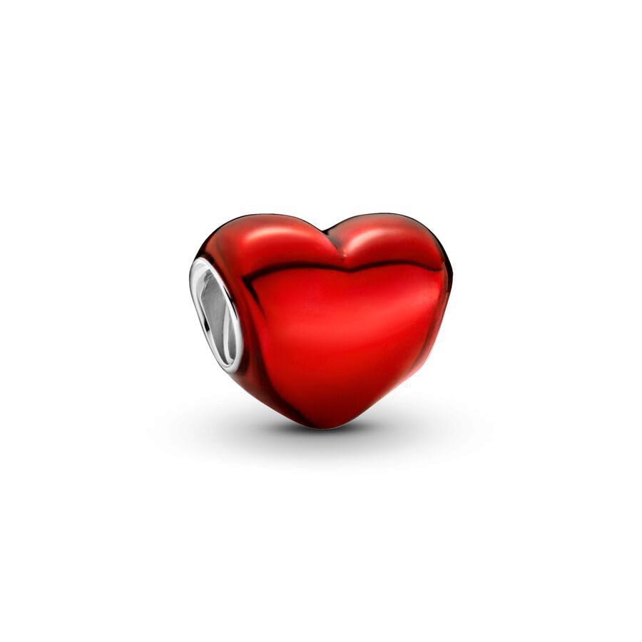 S925 Sterling Silver Enamel Colorful Heart Charm Fit Bracelets Necklaces | Black Pink Blue Green Red Enamel Heart Charms DIY Fashion Holiday Jewelry Gift Valentines Day & Anniversary for Women - color: Silver-0425
