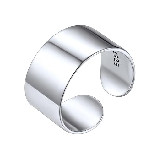 ChicSilver Toe Rings for Women 925 Sterling Silver Adjustable Toe Ring | 925 sterling silver, hypoallergenic for sensitive skin, adjustable open band, summer beach wear gift - color: A: 8mm Simple (1 pc)
