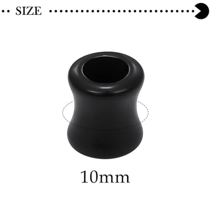 6G-50mm Acrylic Thin Black Gauges for Ear lightweight Tunnels Black Double Flared Ear Flesh Plugs Tunnels Earrings for Women Men - color: 12mm = 1/2 inch