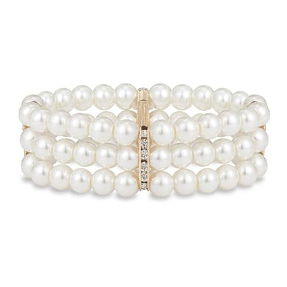 BABEYOND 1920s Flapper Imitation Pearl Bracelet Great Gatsby Pearl Bracelet Roaring 20s Accessories Jewelry Set - style: 3layer-gold