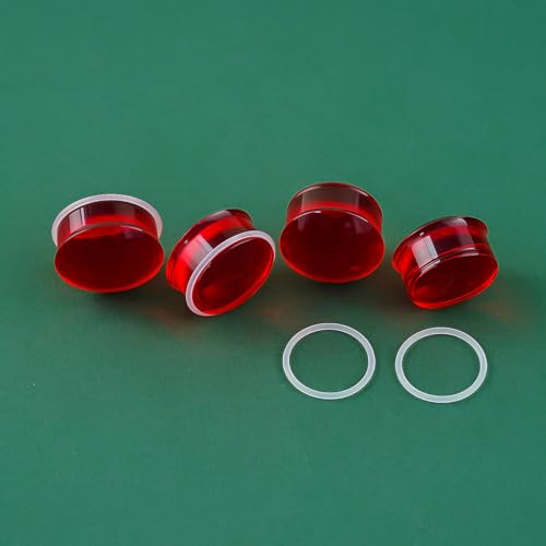 Precise Dimensions Set Color Acrylic O-Ring Ear Plugs Tunnels Gauges Stretcher Piercings Kit - color: Red, size: 23-25mm