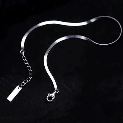 Gold Anklets Bracelets for Women,925 Sterling Silver Waterproof Dainty Heart Anklet Snake Chain Link 14K Gold Plated Non Tarnish Ankle Chain Summer Beach Foot Jewelry Graduation Wedding Gifts - color: Silver