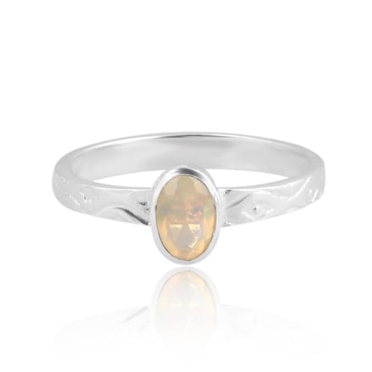 PANOPLY 925 Sterling Silver Natural Gemstone Rings for Women, Handmade Minimalist Promise Engagement Rings for Couples, Stylish Cute Daily Wear Ring, Anti Tarnish Trendy Jewelry Gift for Girls - color: Silver, Golden