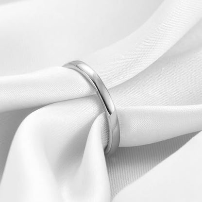 Tungsten Domed Wedding Band Men Women High Polish Comfort Fit - color: 2mm-Silver