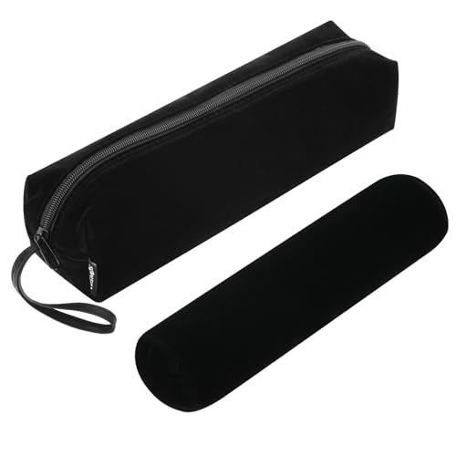 Cosmos Velvet Watch Roll Pouch Organizer Travel Storage Bag Watch Travel Carry Case Bag Water Pouch Organizer with Removable Roll Insert Velvet Holder, Black Color - color: Roll Bag-Velvet