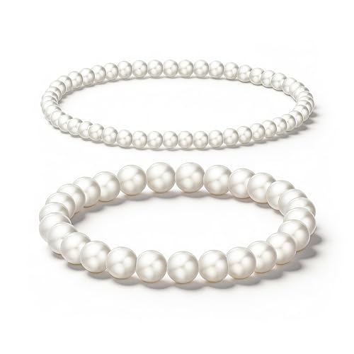 Pearl Bracelets for Women Dainty Baroque Pearl Bracelet White Bridesmaid Bridal Bracelet Wedding Jewelry Gifts for Mother Daughter Matching Outfits - color: A1:pearl bracelet