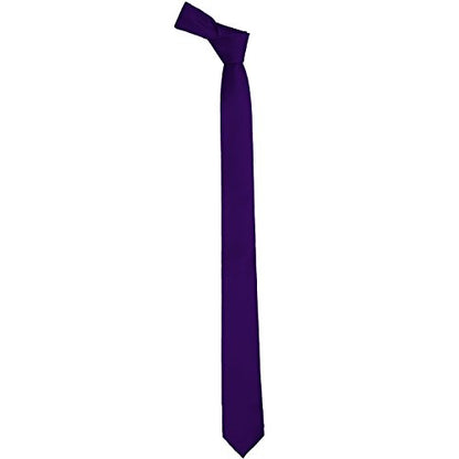 K. Alexander Skinny Ties - Multiple Solid Colors - Classic 2" width - color: Dark Purple