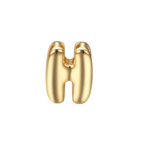 Initial Pendant Gold DIY Name Necklace Accessories Suitable for 1mm Chain - style: Letter-H