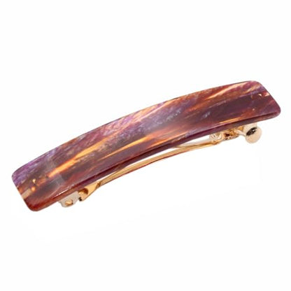 French Amie Bar Purple Touch Small 2 1/4 Inch Hair Clip Barrette | Handmade Cellulose Acetate Durable Grip For Women Girls Teens Everyday Style - color: Purple Touch